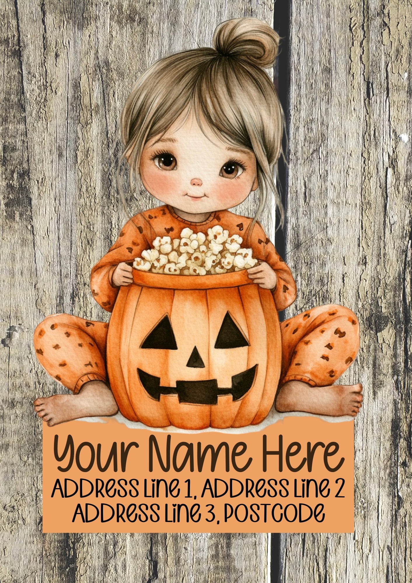 Cozy Halloween Movie Night Address Labels