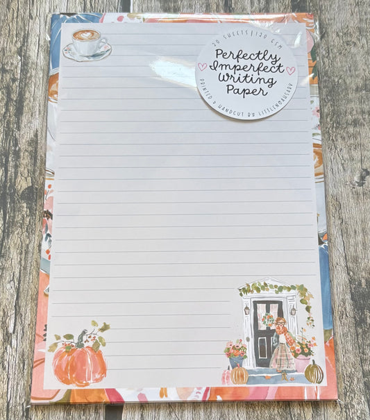 Autumn coffee door perfectly imperfect writing paper
