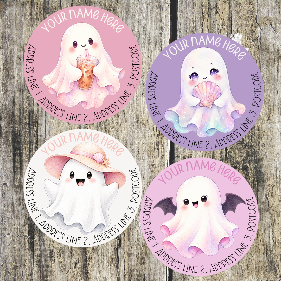 Summerween Round Address Labels