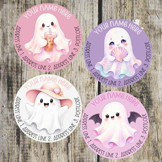 Summerween Round Address Labels