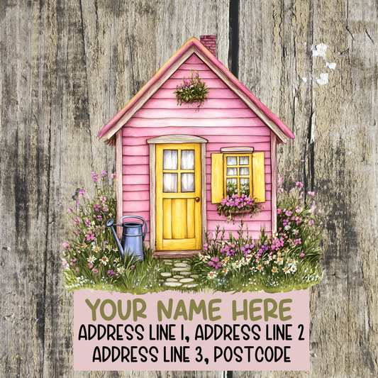 Pink & Yellow Summer Address Labels