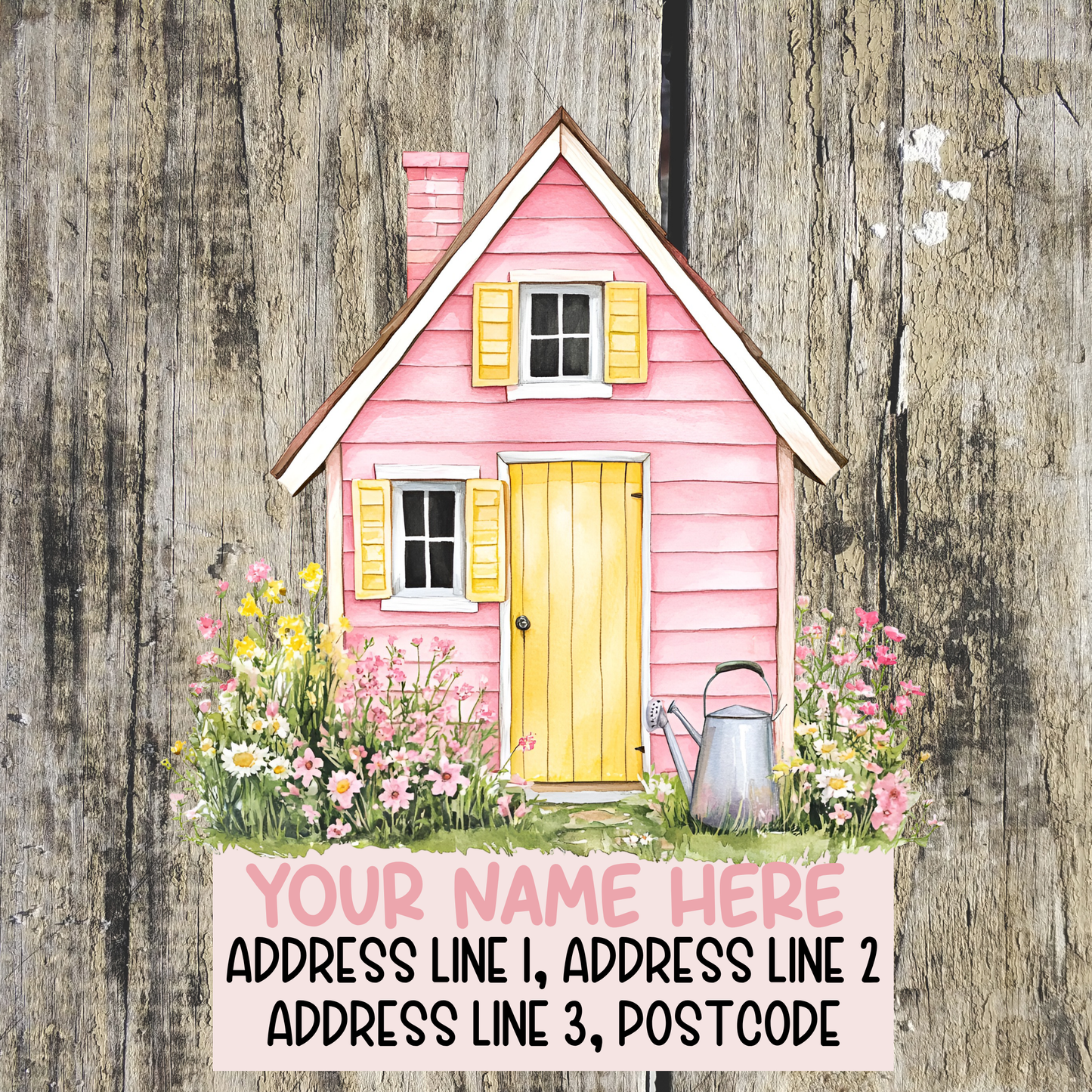 Pink & Yellow Summer Address Labels