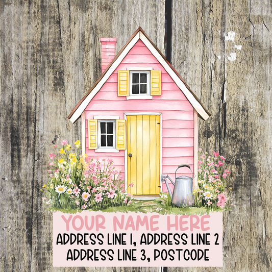 Pink & Yellow Summer Address Labels