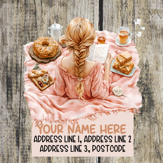 Pink & Yellow Summer Address Labels
