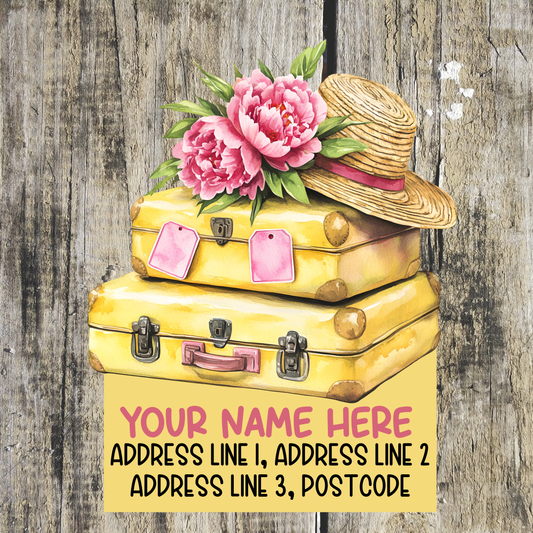Pink & Yellow Summer Address Labels