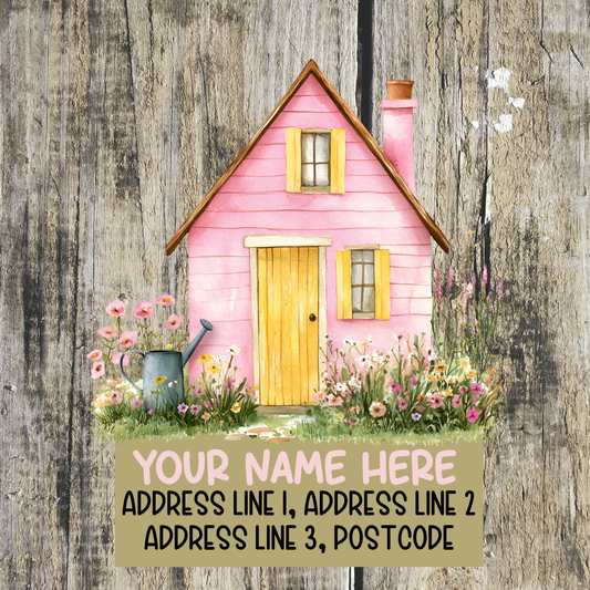 Pink & Yellow Summer Address Labels