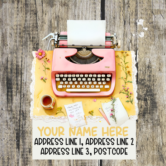 Pink & Yellow Summer Address Labels