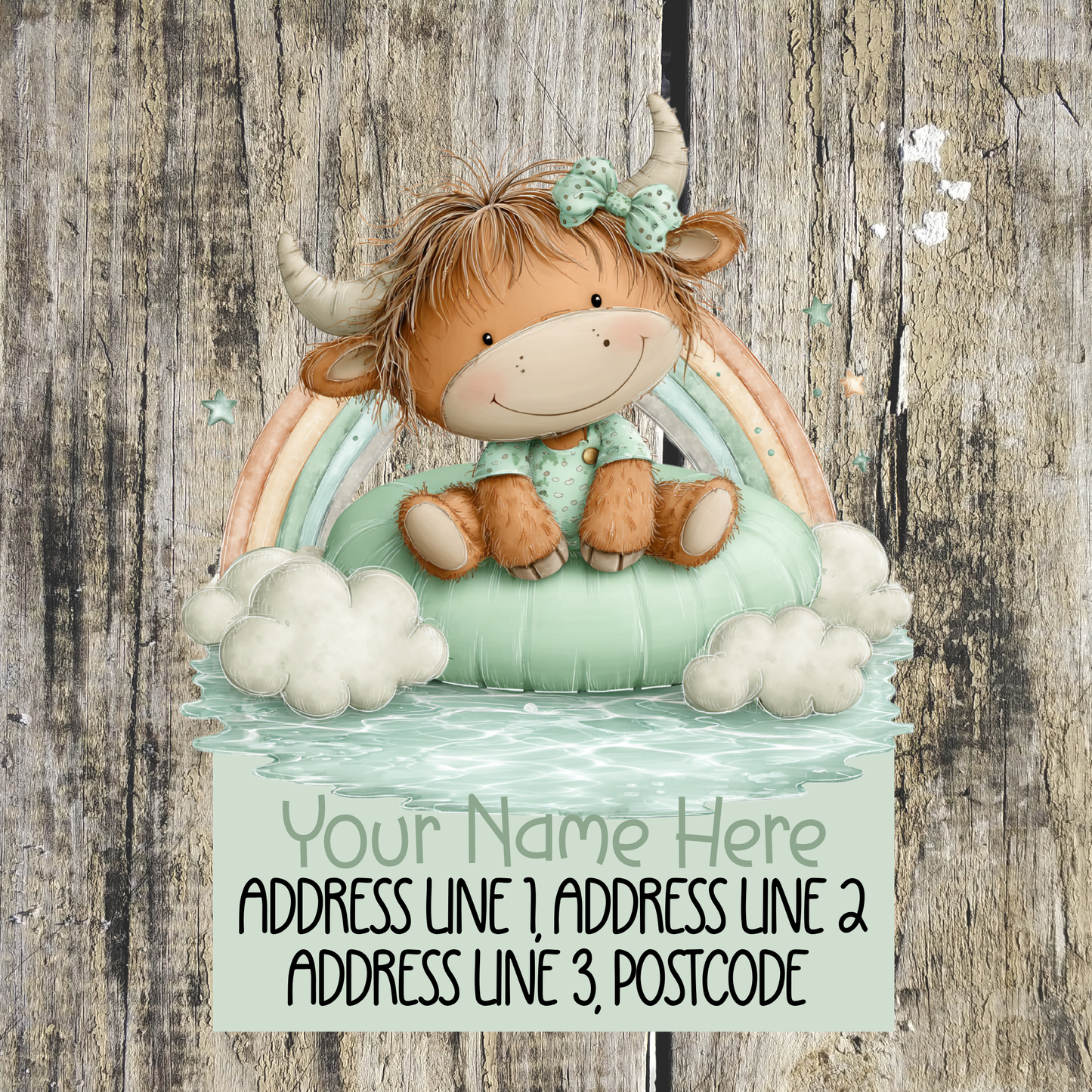 Highland Cow Summer Address Labels