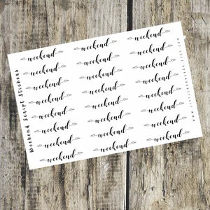 Weekend Script Stickers