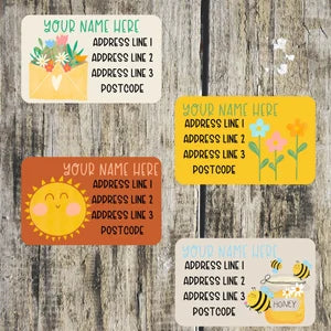 Summer Mini Address Labels