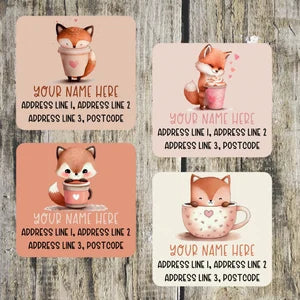 Coffee Fox Mixed Address Labels