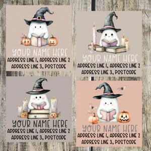 Ghostly Book Mixed Address Labels