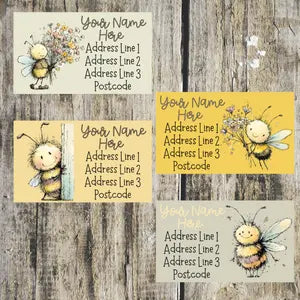 Mini Summer Bee Address Labels