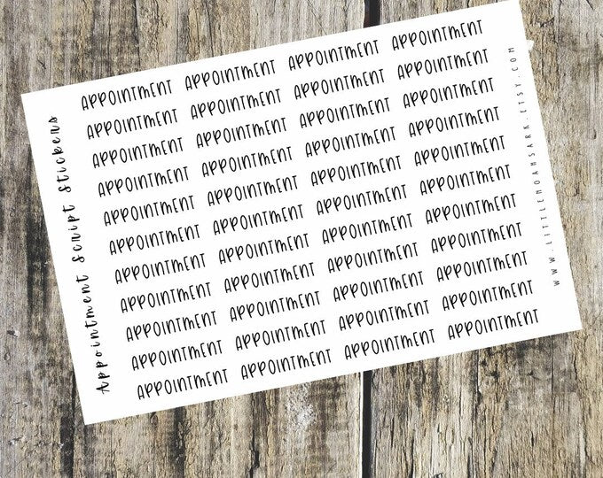 Appointment Script Stickers