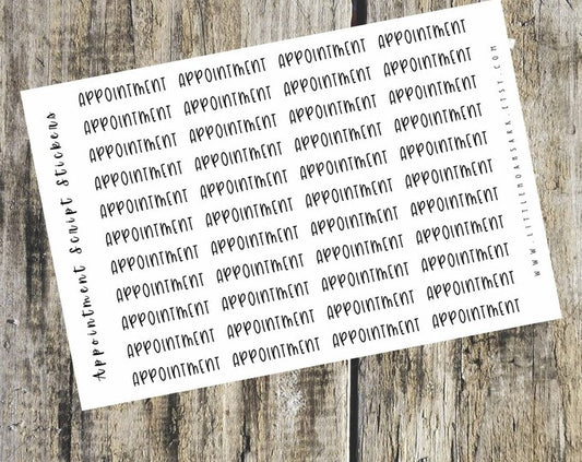 Appointment Script Stickers