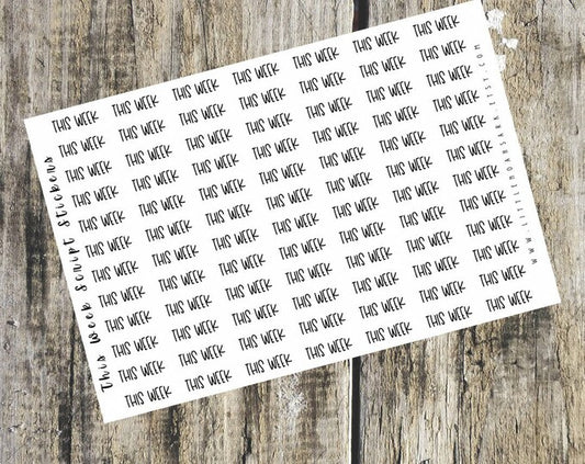 This week Script Stickers