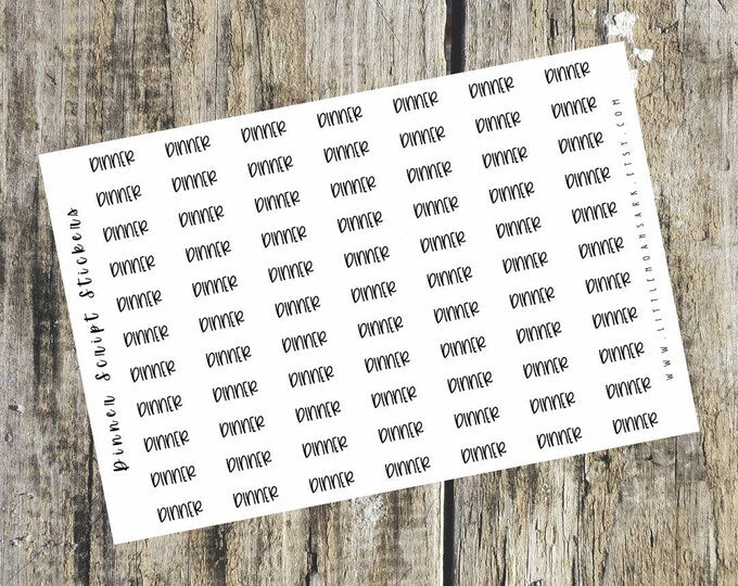 Dinner Script Stickers