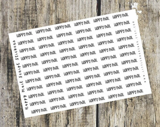 Happy Mail Script Stickers