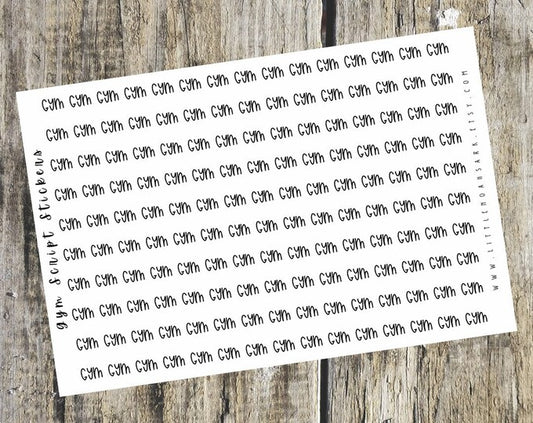 Gym Script Stickers