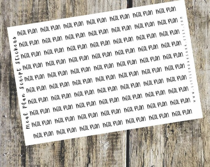 Meal Plan Script Stickers