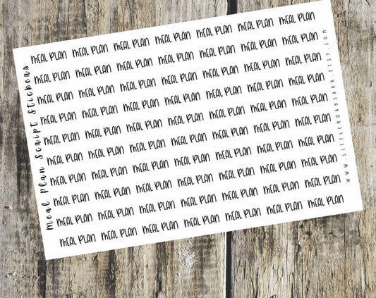 Meal Plan Script Stickers
