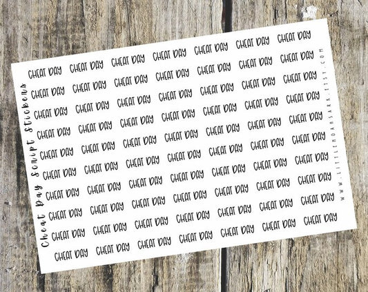 Cheat Day Script Stickers