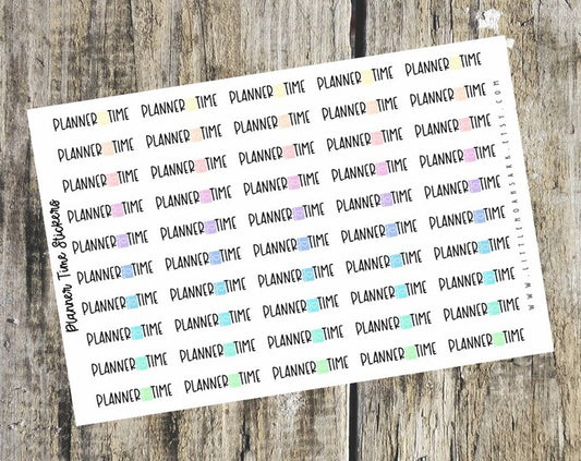 Planner Time Script Stickers