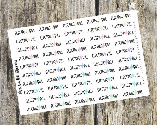 Electric Bill Script Stickers