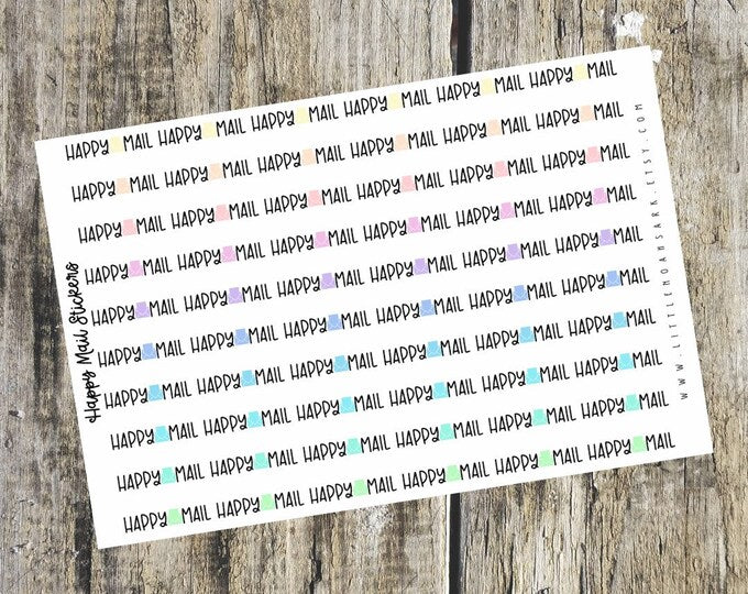 Happy Mail Script Stickers