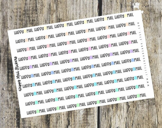 Happy Mail Script Stickers
