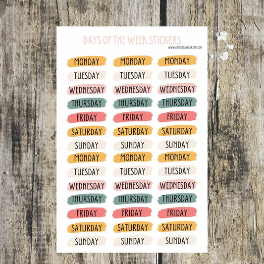 Days Of The Week Stickers