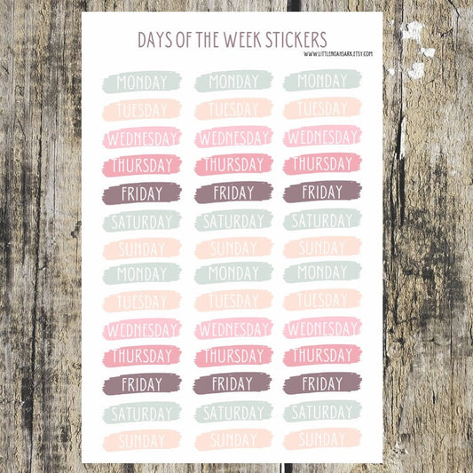 Days Of The Week Stickers