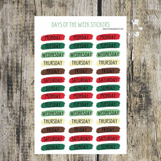 Days Of The Week Stickers