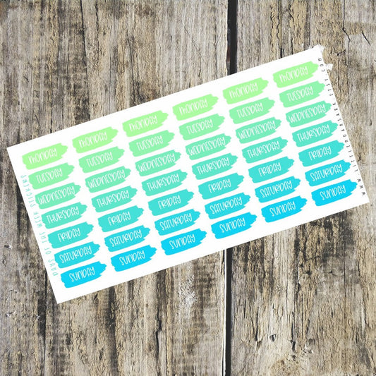 Mini Days Of The Week Stickers