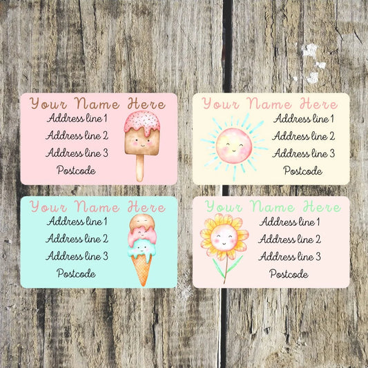 Pastel Summer Mini Address Labels