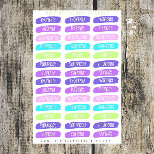 Days Of The Week Stickers