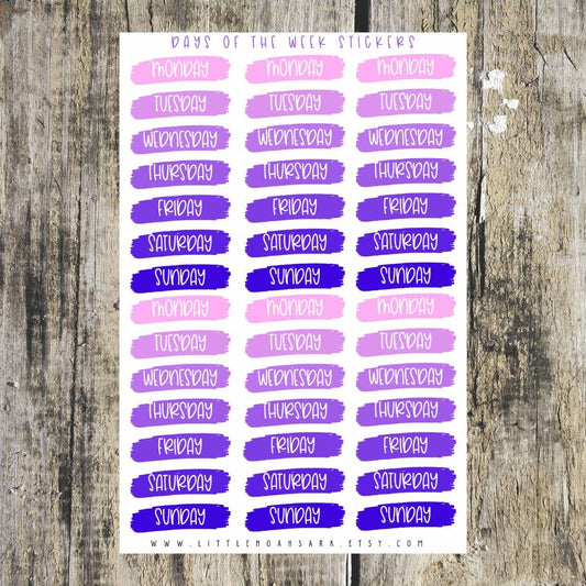 Days Of The Week Stickers
