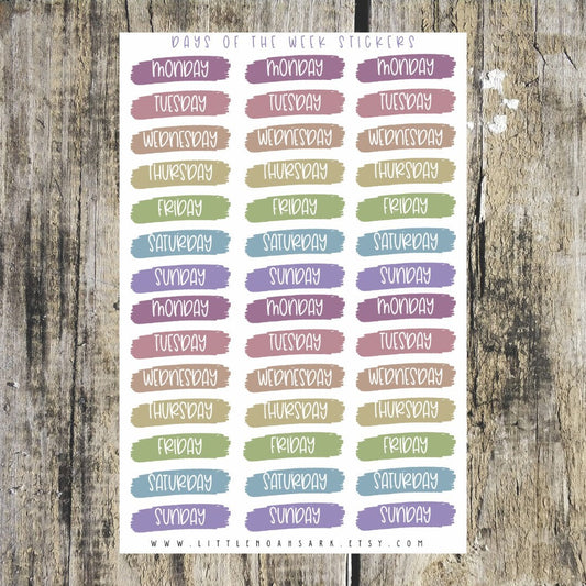 Days Of The Week Stickers