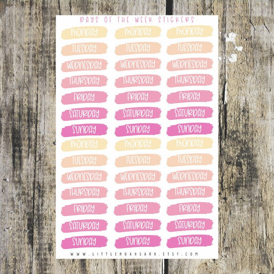 Days Of The Week Stickers