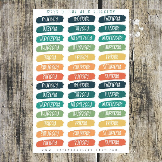 Days Of The Week Stickers