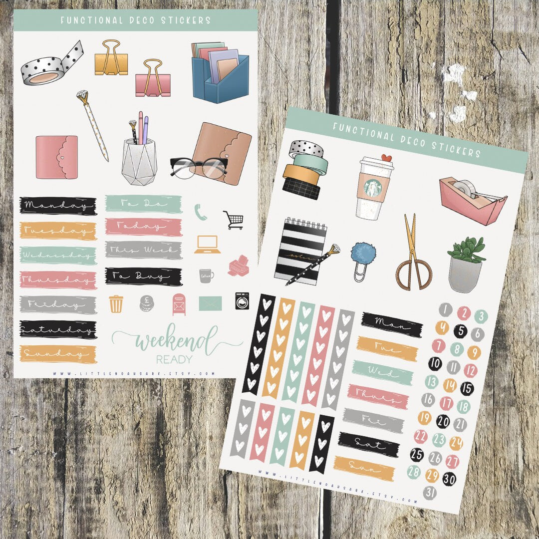 Functional Deco Planner Stickers