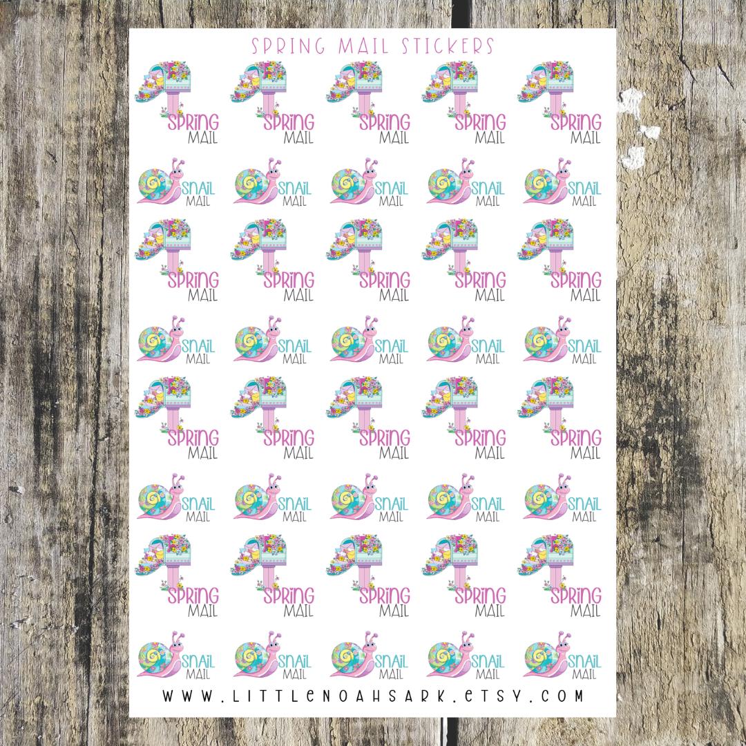 Spring Mail Stickers