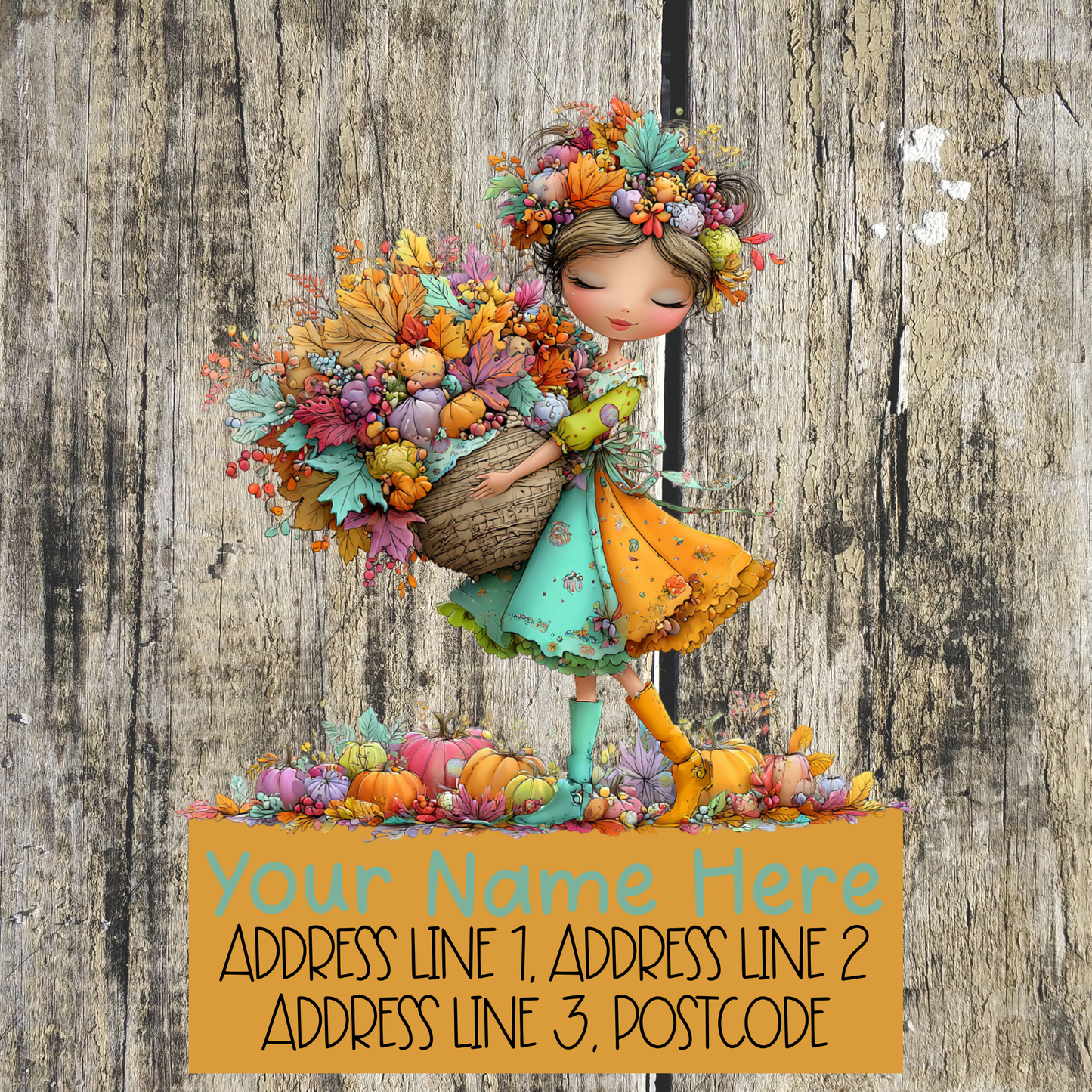 Whimsical Autumn Address Labels