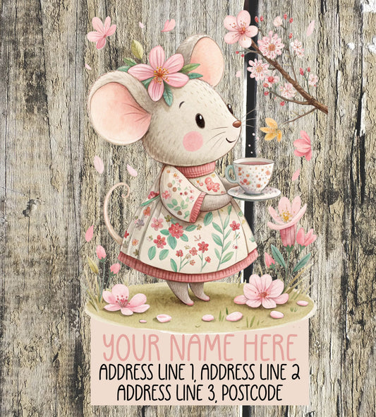 Mouse Tea party Address Labels