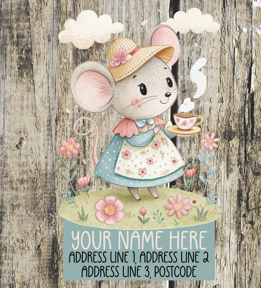 Mouse Tea party Address Labels