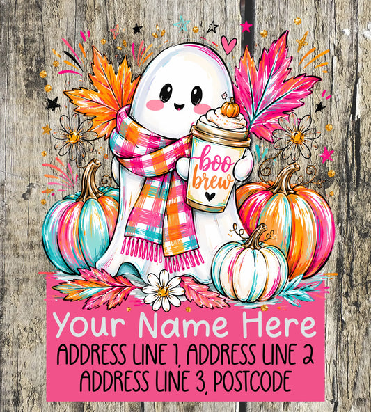 Ghostly Boo Brew Address Labels