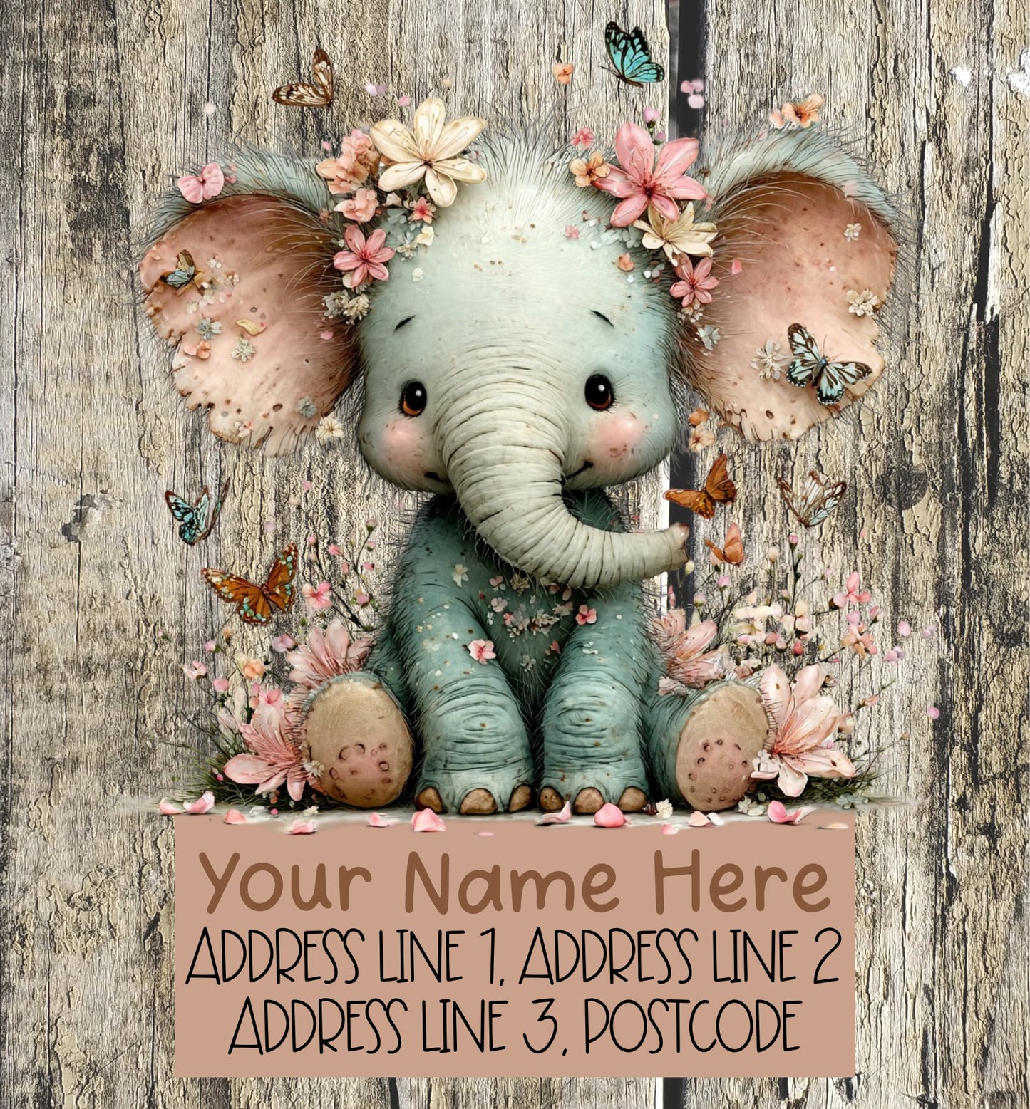 Spring Elephant Address Labels