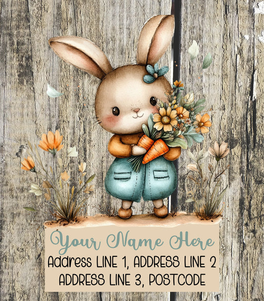 Orange & Teal Spring Address Labels
