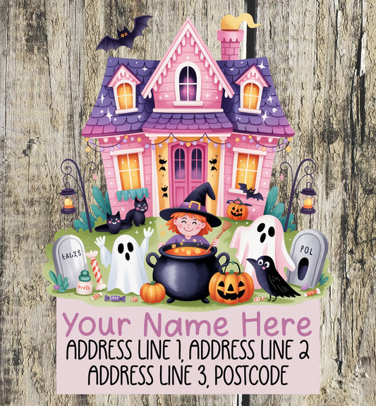 Spooky House Address Labels