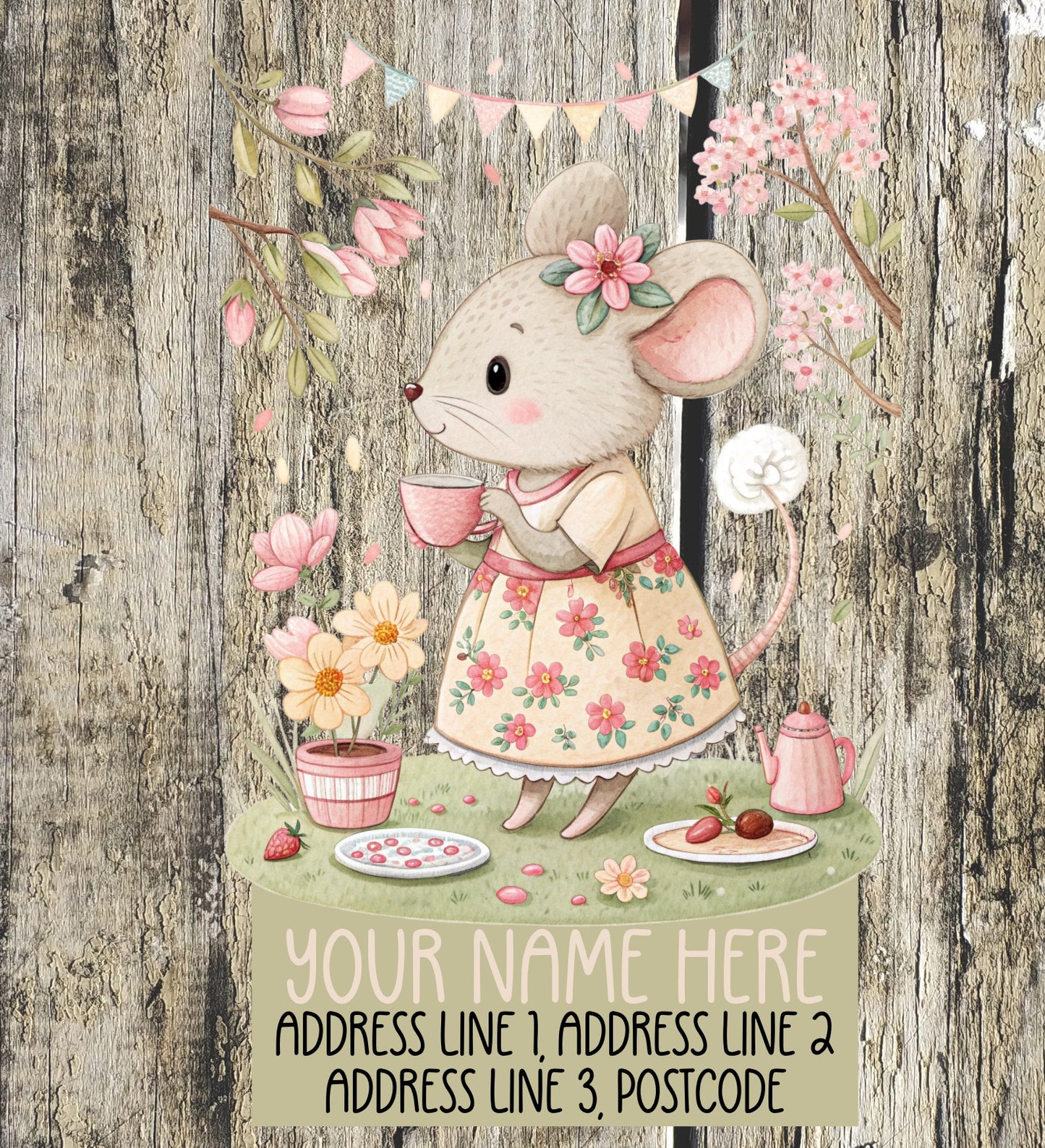 Mouse Tea party Address Labels